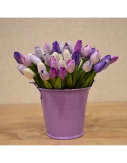 Квіти паперові Тюльпани, бузкова палітра, 20-019