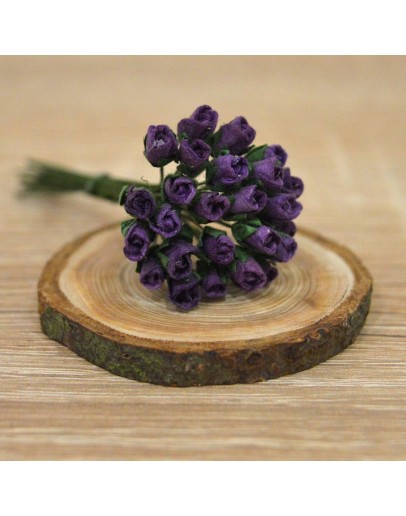 Квіти паперові, темно-фіолетові, 4 мм