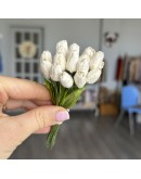 Квіти паперові Тюльпани, 10 см, айворі, 20-040
