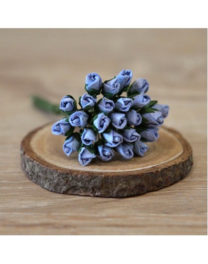 Квіти паперові, блакитні, 4 мм
