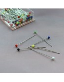Булавки зі скляною головкою, 0,8*48 мм, 70-063