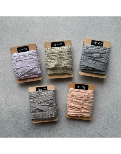 Мереживо-прошва, ручного фарбування, 20 мм, 40-110