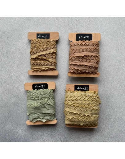 Мереживо-прошва, ручного фарбування, 20 мм, 40-120