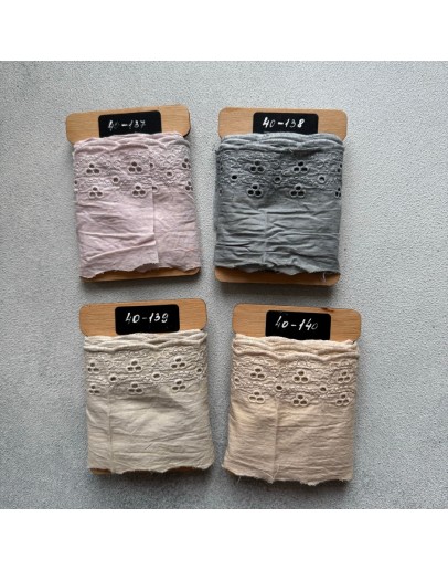 Мереживо-прошва, ручного фарбування, 80 мм, 40-139