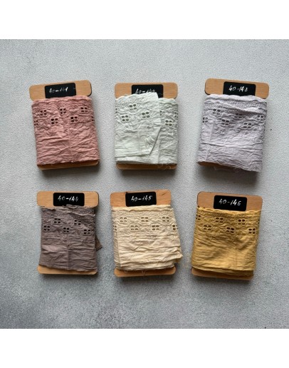 Мереживо-прошва, ручного фарбування, 80 мм, 40-144