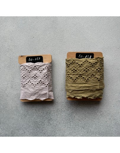 Мереживо-прошва, ручного фарбування, 80 мм, 40-148
