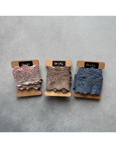 Мереживо-прошва, ручного фарбування, 40 мм, 40-152