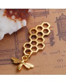 Підвіска-кулон "Соті та бджола", металева, золота, 46 мм, 80-017