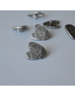 Гудзики ручної роботи, метал, срібна, 17 мм, 31-018