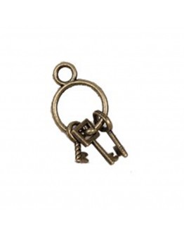 Підвіска "Ключ", металева, вінтажна, 27 мм, 70-087