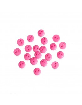 Ґудзики для ляльок, пластик, рожеві, 5 мм