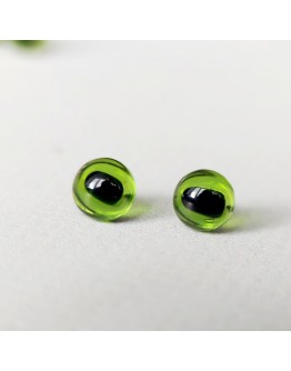 Очі зелені з котячою зіницею, 6 мм, 224-006