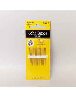Голки для ручного шиття, John James, 20 шт, №8, 70-403
