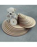 Дерев'яні диски для з'єднання лап ведмедиків Тедді, 30 мм, 248-030